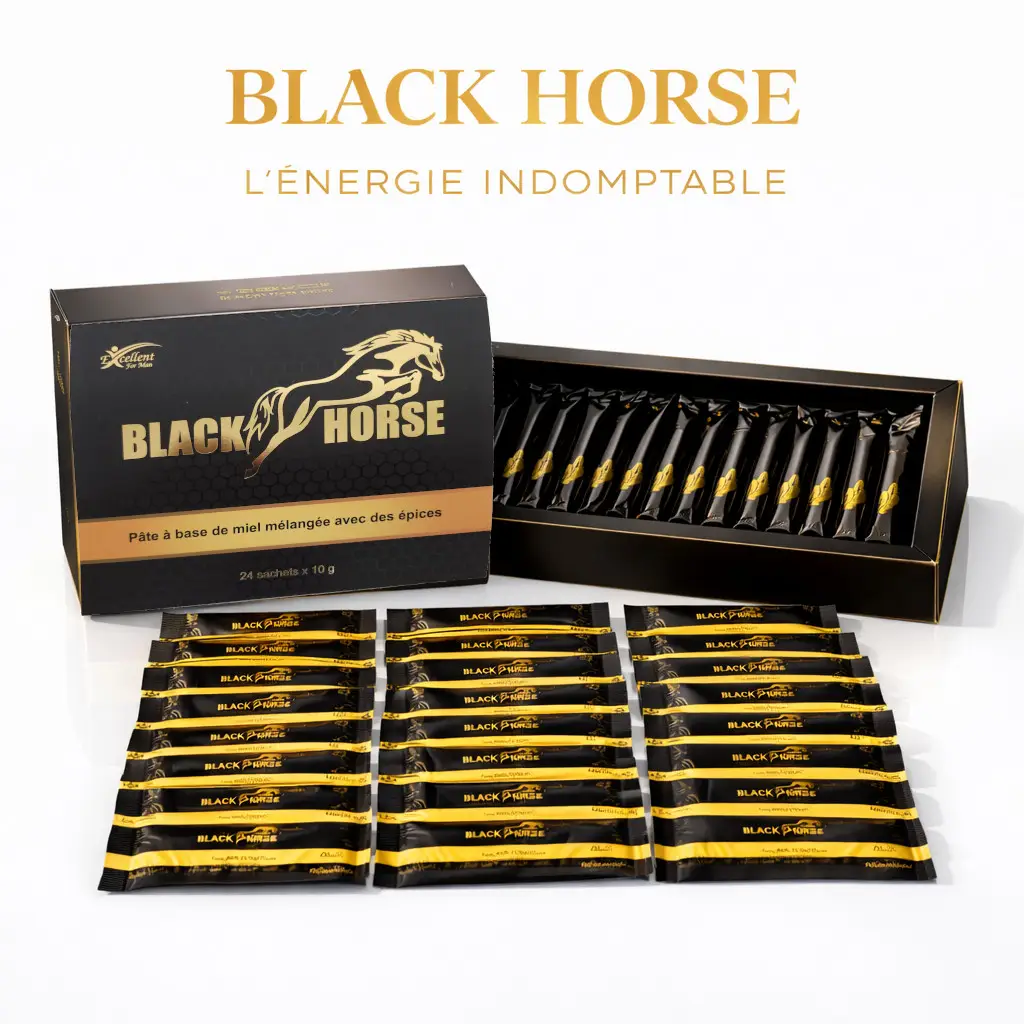 Black Horse miel pour homme ginseng maca stick 10 g