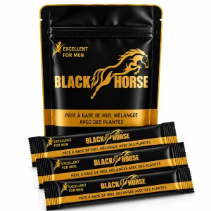 Black Horse — Miel au ginseng et à la maca, 3 sticks de 10 g
